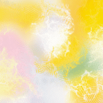 a digital art peice of white yellow and green and gray and pink